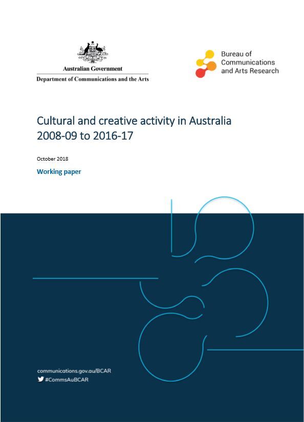 REPORT Cover Cultural and creative activity in Australia  2008-09 to 2016-17