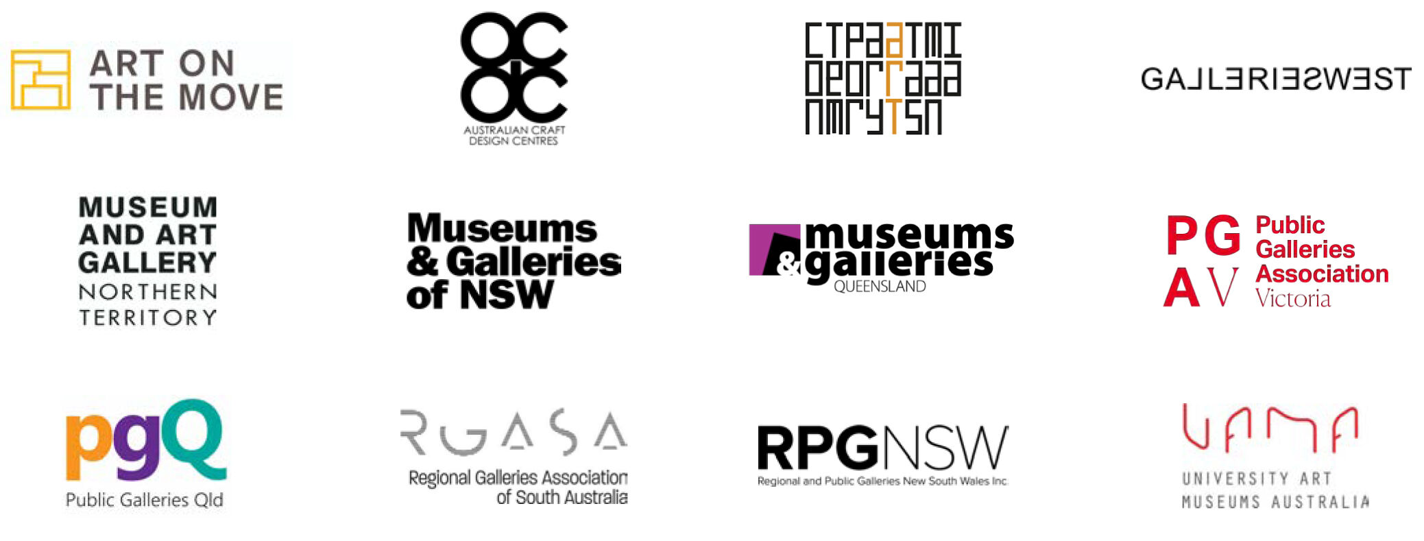 Public Galleries Alliance members logo block