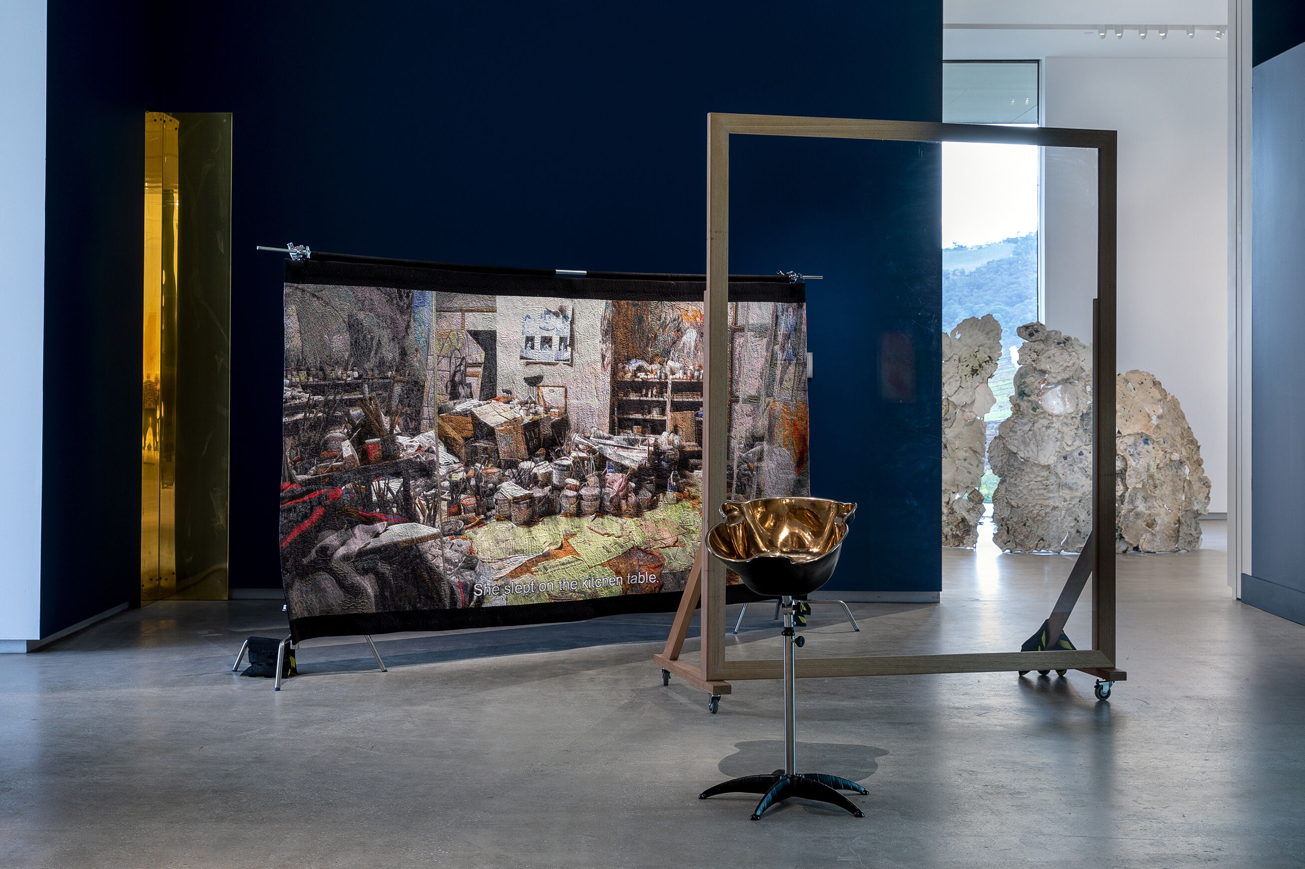 TarraWarra Biennial 2018: From Will to Form installation view of Claire Lambe’s work, Witnessing Bacon 2018
TarraWarra Museum of Art, 2018
Photo: Andrew Curtis
Courtesy of the artist; Sarah Scout Presents, Melbourne; and Francis Bacon Studio at Dublin City Gallery The Hugh Lane, Dublin, Ireland