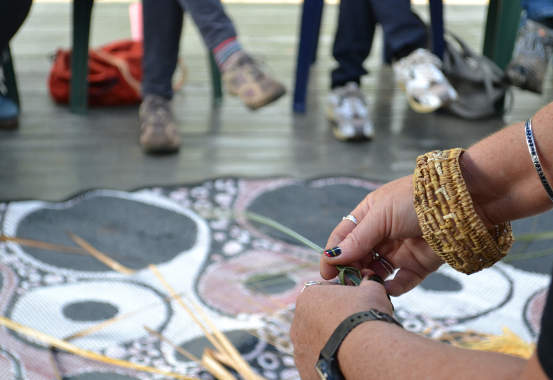 Wangaratta Art Gallery's SPARK Bushfire Recovery Project weaving workshop, 2022.