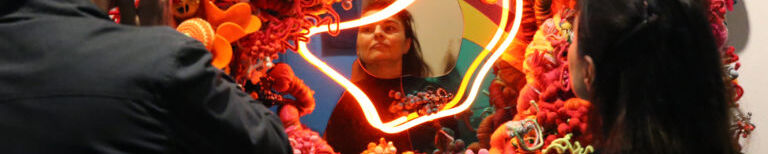Craftivism Hiromi Tango Amygdala (Fireworks) 2016
neon and mixed media
120 x 140 x 40 cm
Image courtesy the artist and Sullivan+Strumpf, Sydney/Singapore © the artist
Installation view Mornington Peninsula Regional Gallery
