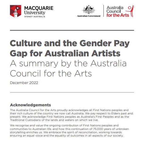 REPORT Culture and the Gender Pay Gap cover