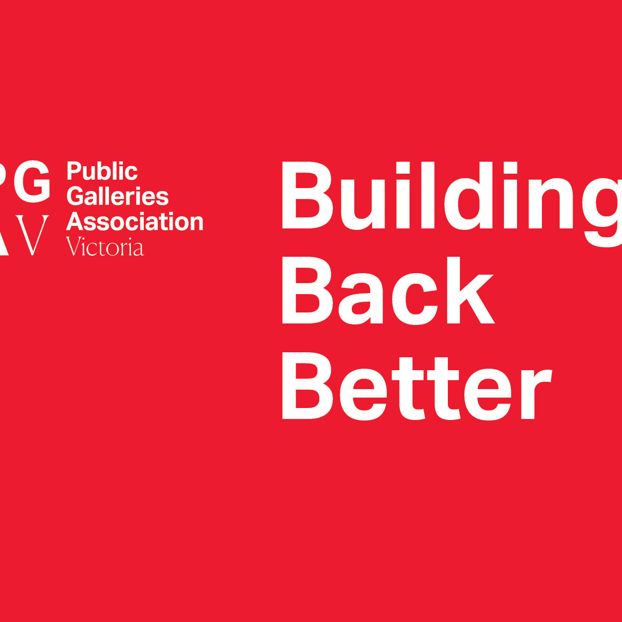 PGAV Building Back Better - website