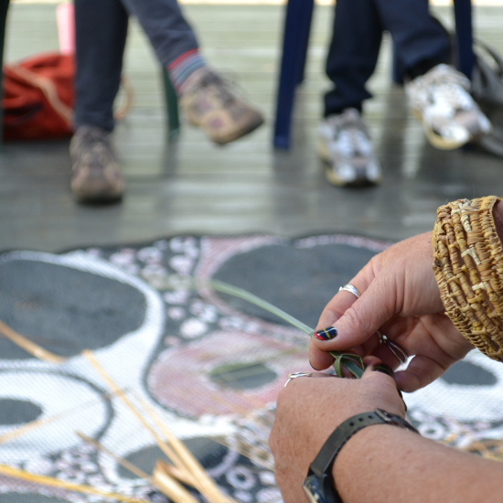 Wangaratta Art Gallery's SPARK Bushfire Recovery Project weaving workshop, 2022.